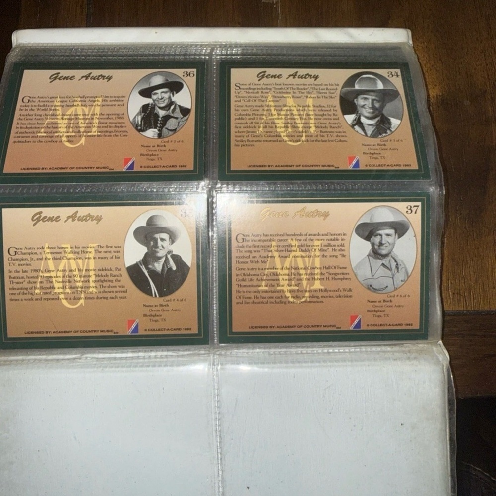 Set of 24 ACM - trading Cards - gene autry, Ernest tub, Roy Acuff - Picture 8 of 14